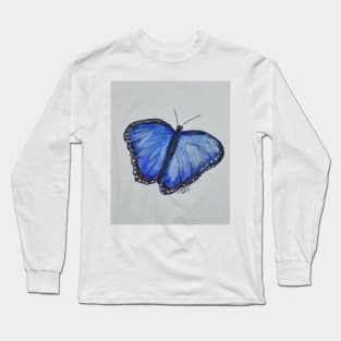 Erika&#39;s Blue Butterfly Trans BG Long Sleeve T-Shirt